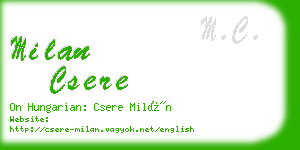 milan csere business card